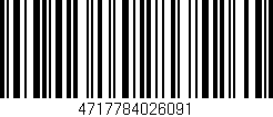 Código de barras (EAN, GTIN, SKU, ISBN): '4717784026091'