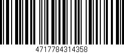 Código de barras (EAN, GTIN, SKU, ISBN): '4717784314358'