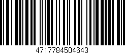 Código de barras (EAN, GTIN, SKU, ISBN): '4717784504643'