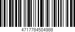 Código de barras (EAN, GTIN, SKU, ISBN): '4717784504988'