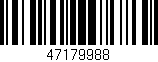 Código de barras (EAN, GTIN, SKU, ISBN): '47179988'