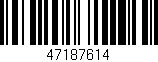 Código de barras (EAN, GTIN, SKU, ISBN): '47187614'