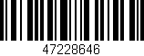 Código de barras (EAN, GTIN, SKU, ISBN): '47228646'