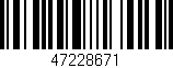 Código de barras (EAN, GTIN, SKU, ISBN): '47228671'