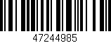 Código de barras (EAN, GTIN, SKU, ISBN): '47244985'