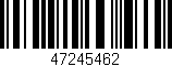 Código de barras (EAN, GTIN, SKU, ISBN): '47245462'