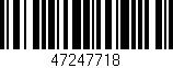 Código de barras (EAN, GTIN, SKU, ISBN): '47247718'