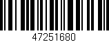 Código de barras (EAN, GTIN, SKU, ISBN): '47251680'