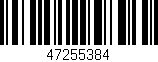 Código de barras (EAN, GTIN, SKU, ISBN): '47255384'