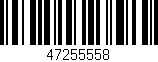 Código de barras (EAN, GTIN, SKU, ISBN): '47255558'