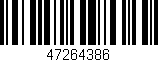 Código de barras (EAN, GTIN, SKU, ISBN): '47264386'