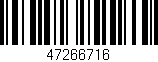 Código de barras (EAN, GTIN, SKU, ISBN): '47266716'