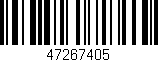 Código de barras (EAN, GTIN, SKU, ISBN): '47267405'