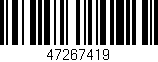 Código de barras (EAN, GTIN, SKU, ISBN): '47267419'