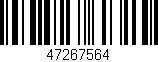 Código de barras (EAN, GTIN, SKU, ISBN): '47267564'