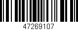 Código de barras (EAN, GTIN, SKU, ISBN): '47269107'