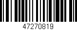 Código de barras (EAN, GTIN, SKU, ISBN): '47270819'
