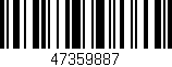 Código de barras (EAN, GTIN, SKU, ISBN): '47359887'