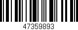 Código de barras (EAN, GTIN, SKU, ISBN): '47359893'