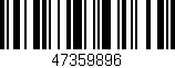 Código de barras (EAN, GTIN, SKU, ISBN): '47359896'