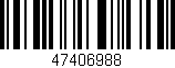 Código de barras (EAN, GTIN, SKU, ISBN): '47406988'