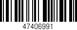 Código de barras (EAN, GTIN, SKU, ISBN): '47406991'