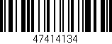 Código de barras (EAN, GTIN, SKU, ISBN): '47414134'