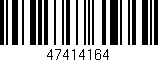 Código de barras (EAN, GTIN, SKU, ISBN): '47414164'