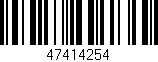 Código de barras (EAN, GTIN, SKU, ISBN): '47414254'