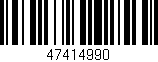 Código de barras (EAN, GTIN, SKU, ISBN): '47414990'