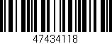 Código de barras (EAN, GTIN, SKU, ISBN): '47434118'