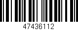 Código de barras (EAN, GTIN, SKU, ISBN): '47436112'