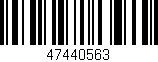 Código de barras (EAN, GTIN, SKU, ISBN): '47440563'