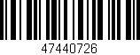 Código de barras (EAN, GTIN, SKU, ISBN): '47440726'