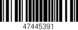 Código de barras (EAN, GTIN, SKU, ISBN): '47445391'