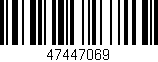 Código de barras (EAN, GTIN, SKU, ISBN): '47447069'