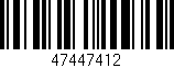 Código de barras (EAN, GTIN, SKU, ISBN): '47447412'
