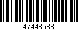 Código de barras (EAN, GTIN, SKU, ISBN): '47448588'