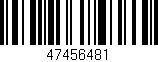 Código de barras (EAN, GTIN, SKU, ISBN): '47456481'