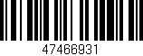 Código de barras (EAN, GTIN, SKU, ISBN): '47466931'