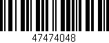 Código de barras (EAN, GTIN, SKU, ISBN): '47474048'
