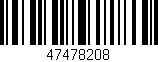 Código de barras (EAN, GTIN, SKU, ISBN): '47478208'