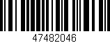 Código de barras (EAN, GTIN, SKU, ISBN): '47482046'