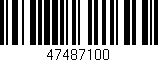 Código de barras (EAN, GTIN, SKU, ISBN): '47487100'