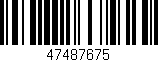 Código de barras (EAN, GTIN, SKU, ISBN): '47487675'