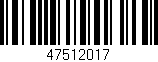 Código de barras (EAN, GTIN, SKU, ISBN): '47512017'