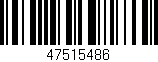 Código de barras (EAN, GTIN, SKU, ISBN): '47515486'