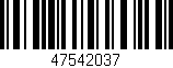 Código de barras (EAN, GTIN, SKU, ISBN): '47542037'
