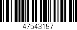 Código de barras (EAN, GTIN, SKU, ISBN): '47543197'