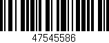 Código de barras (EAN, GTIN, SKU, ISBN): '47545586'